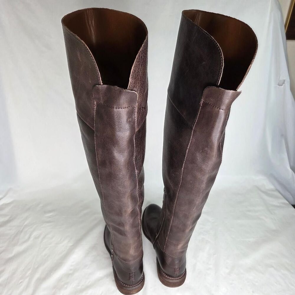 FRANCO SARTO Women Brown Over The Knee Haleen Leather Boots Shoes 6.5 Wide Calf - Picture 4 of 8